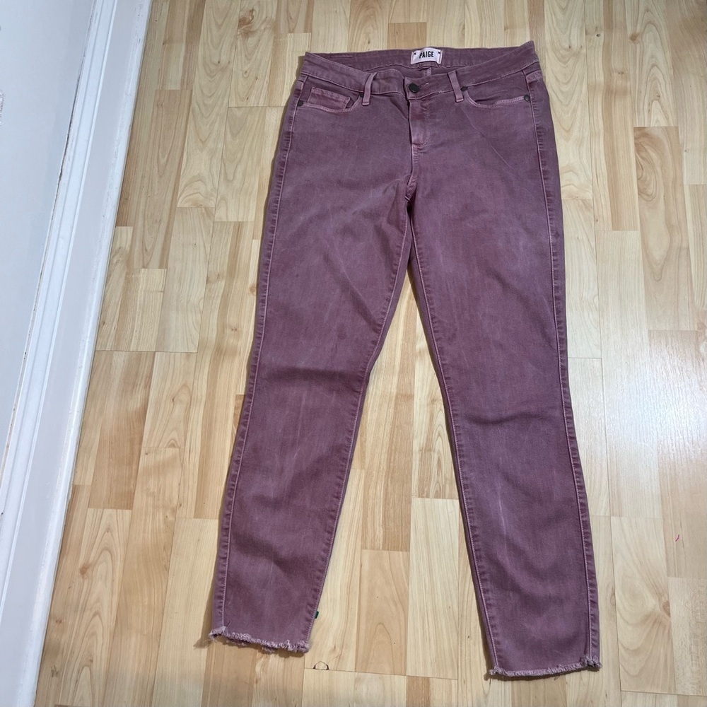 Paige Women's Hoxton Skinny Ankle Jeans Vintage Garden Rose Size 29